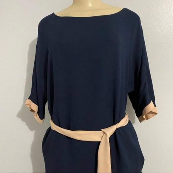 Marc By Marc Jacobs Paloma Contrast Silk Dress S - Picture 3 of 7